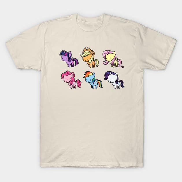 MLP Mane6 chibi T-Shirt by Drawirm